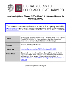 How Much (More) Should CEOs Make? A Universal Desire for More
