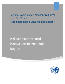 Industrialization and Innovation in the Arab Region Industrialization