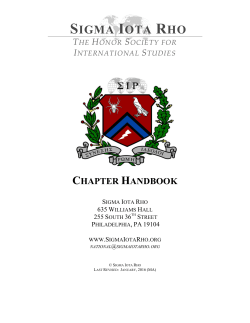 SIR Chapter Handbook