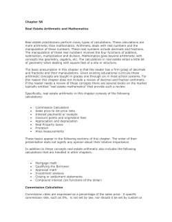Chapter 58 Real Estate Arithmetic and Mathematics