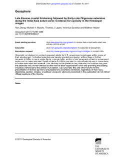Geosphere - Department of Earth and Atmospheric Sciences