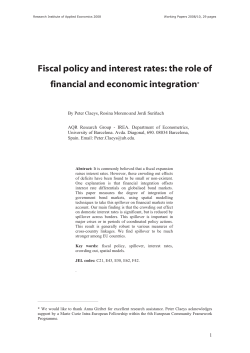 Fiscal policy and interest rates: the role of