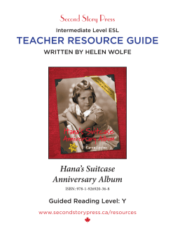 ESL Teacher`s Guide - Second Story Press