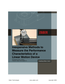 How to Measure the Performance Characteristics
