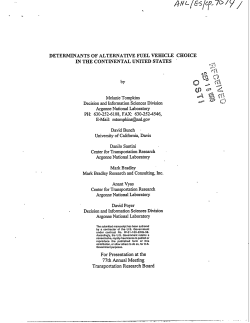 DETERMINANTS OF ALTERNATIVE FUEL VEHICLE IN THE
