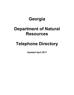 DNR Directory - Georgia Department of Natural Resources