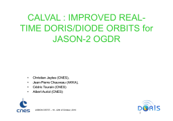 IMPROVED REAL- TIME DORIS/DIODE ORBITS for - aviso