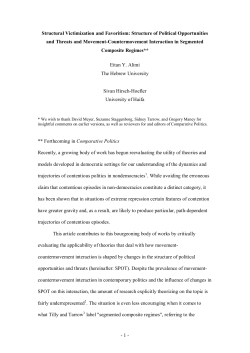 -1 - Structural Victimization and Favoritism: Structure of Political