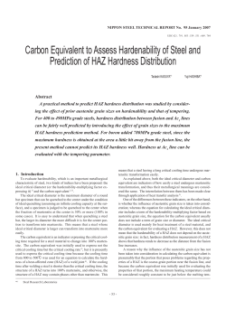 Carbon Equivalent to Assess Hardenability of Steel and Prediction