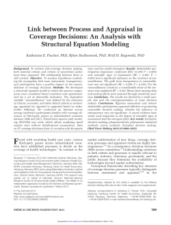 Link between Process and Appraisal in Coverage Decisions: An