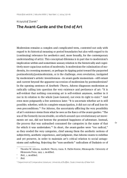 The Avant-Garde and the End of Art