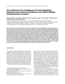 plantcell.org - Biology Department | UNC Chapel Hill