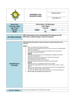 ASSESSMENT TASK RELIGIOUS STUDIES