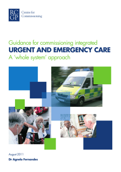 urgent and emergency care