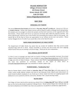 May 2016 - Village of Green Island