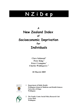 NZ i D ep - University of Otago