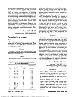 Pacemaker Rate Increase