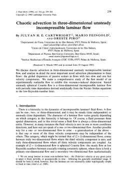 Chaotic advection in three-dimensional unsteady incompressible