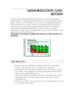 Memorization and Review