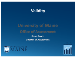 Course Assessment Session 2 Content Validity
