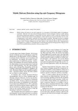 Mobile Malware Detection using Op-code