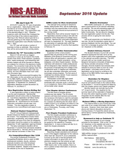 September Update Newsletter - National Broadcasting Society