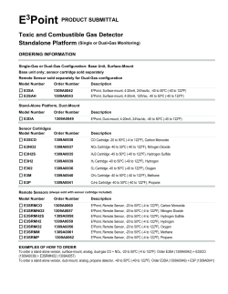 E3Point PRODUCT SUBMITTAL