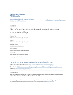 Effect of Nano-Oxide Particle Size on Radiation