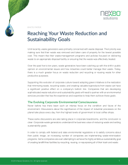 Reaching Your Waste Reduction and