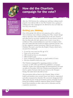 How did the Chartists campaign for the vote?