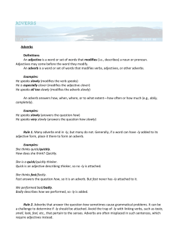 ADVERBS