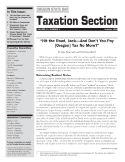 Hit the Road, Jack&mdash;And Don`t You Pay [Oregon