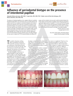 Influence of periodontal biotype on the presence of interdental papillae
