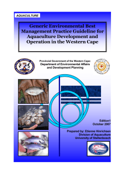 Best Management Practices for Aquaculture