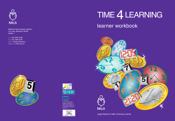 TIME LEARNING - National Adult Literacy Agency