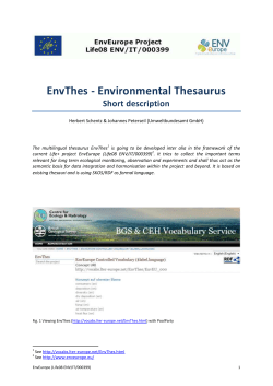 EnvThes - Environmental Thesaurus