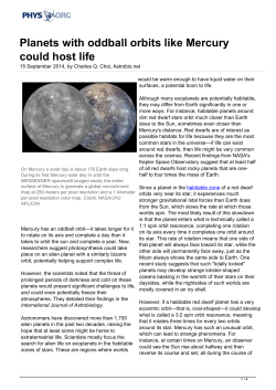 Planets with oddball orbits like Mercury could host life