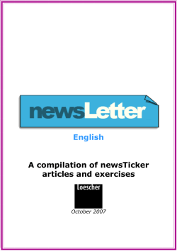 English A compilation of newsTicker articles and exercises