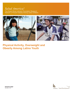 Physical Activity, Overweight and Obesity Among