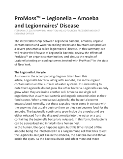 ProMoss&trade; &ndash; Legionella &ndash; Amoeba and Legionnaires` Disease