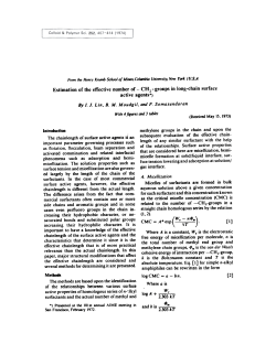 Estimation of the effective number of - CH2 - groups in long