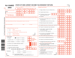 Form NJ-1040EZ - State of New Jersey