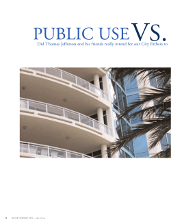 Public Use vs. Public Benefit Did Thomas Jefferson and His