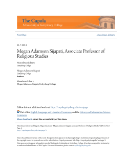Megan Adamson Sijapati, Associate Professor of Religious Studies
