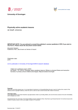 Physically active academic lessons de Greeff, Johannes