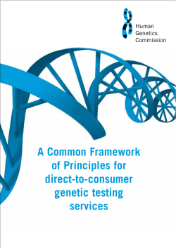 A Common Framework of Principles