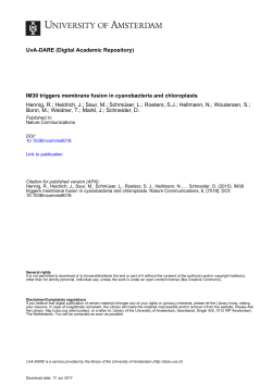 IM30 triggers membrane fusion - UvA-DARE