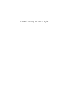 National Insecurity and Human Rights: Democracies Debate