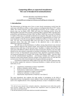 The case of deadjectival nominalizations