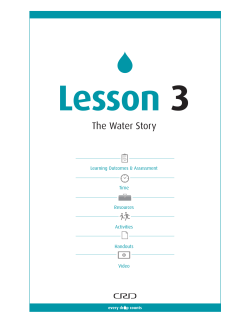 LeSSOn 3: THe WATeR STORY